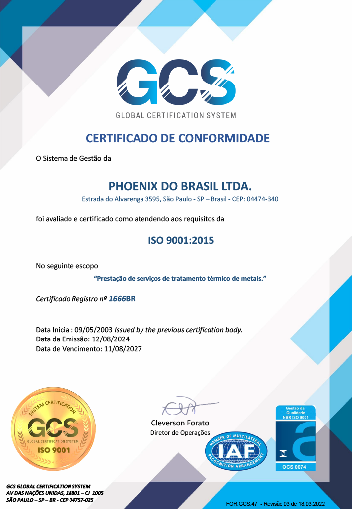 Especialista em Tratamento Térmico